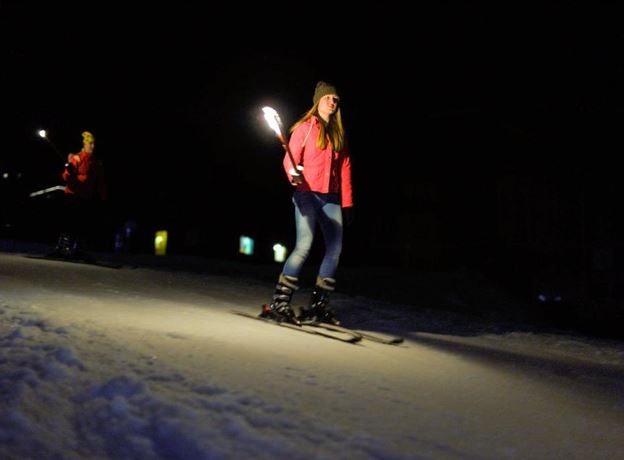 Torch run at the Tobellift